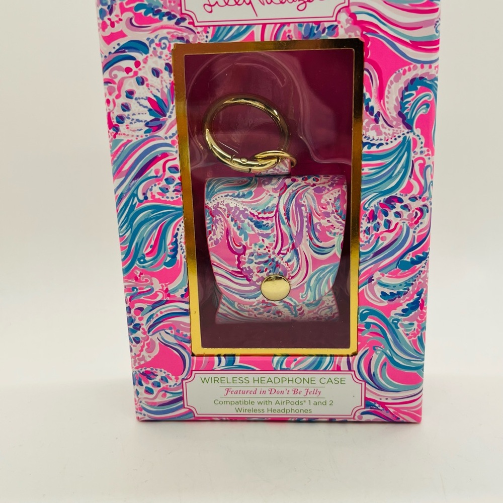 NWT Lilly Pulitzer Wireless Headphone Case - Pink Swirl